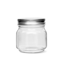 MIR 유리병 클래식 미르 자 250ml 원형 잼병 수제청 공병 소분저장 밀폐유리용기