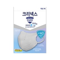 [크리넥스 마스크] KF-AD 비말차단 라이트핏 쿨마스크 대형 흰색 3매, 라이트핏 슬림앤쿨 마스크3매