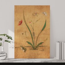 신사임당 신윤복 전통 민화 풍수 한국 전통 민속화 풍속화 인테리어 학교 교실 교육 액자, 06.신사임당-원추리와개구리