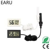 미니 LCD 디지털 온도계 습도계 온도 조절기 실내 편리한 온도 센서 습도계 게이지 계측기 프로브, 01 WHITE