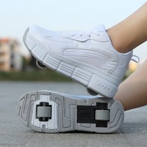 바퀴달린신발 바퀴 휠리스 LED 발광 롤러 신발 슈즈 운동화 RS22, 985 흑백 단일휠