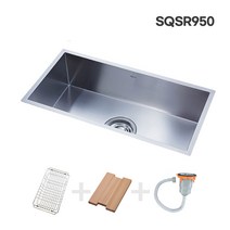 백조 SQSR950 5R 고급싱크볼 대형 씽크볼 부산 설치 교체, 기본배수구, 설치요청(부산만 가능/설치비 별도)