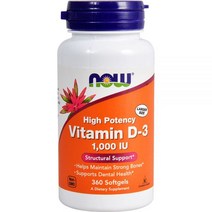 NOW 비타민 D3 1000 IU 360 소프트젤
