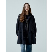 [헤지스 여성] [[22FW]] HSJU2D907BK 블랙 루즈핏 야상점퍼