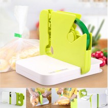 [초간단] 비닐포장기 실링기 씰머신, 실머신(그린)+실테이프1개(색상랜덤)