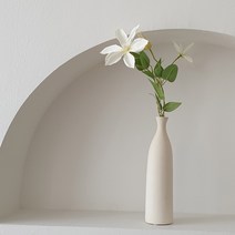 롱라인 초벌구이 도자기 백자 화병_인테리어 꽃병