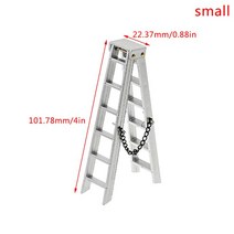 산업용 사다리 1Pcs 100MM 알루미늄 미니 사다리 1:10 RC Rock Crawler Axial SCX10 90046 New, 01 S