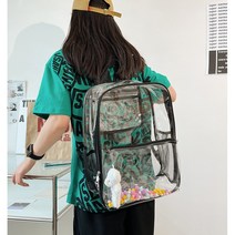 쥬베스 캐주얼 깔끔한 투명 백팩