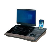 휴대용 목재 인체공학적 노트북 책상 베개 쿠션 스탠드 TV 침대 소파 PC 태블릿 휴대폰 홀더 랩 테이블, Dark Color