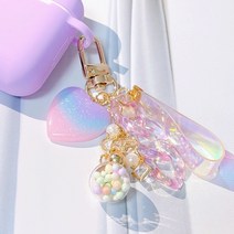 에어팟 버즈 프로 2 z플립 키링 홀로그램 스트랩 제트플립 3 자동차 핸드폰 휴대폰 고리, 더블오링