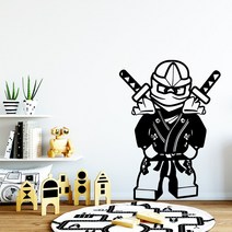 새로운 레고 벽 스티커 닌자 데칼 방 레고 스티커 비닐 벽 아트 데칼 레고 muursticker, [2] XL 57cm X 79cm, [10] WHITE