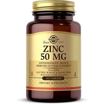 Solgar 아연 ZINC 50mg 100정 100회 분, 100 Count (Pack of 1)