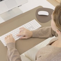 누보 데스크 매트 책상 미끄럼 방지 데스크패드, 베이지