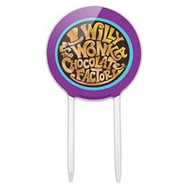 GRAPHICS MORE Acrylic Willy Wonka and The Chocolate Factory Logo Cake Topper Party Decoration for W, 1
