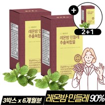 비타민러버 레몬밤 민들레 추출물 정 단델리온 LD-100 효능, [ 2+1 ]  60정  3개, 60정