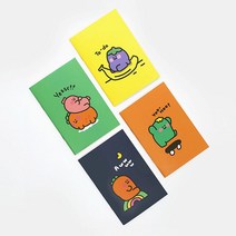 엠플래닛 캐릭터 그림 제본 노트 심심풀이 낙서 미니 줄노트 휴대용수첩 9W9767C3, 본상품선택