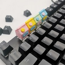 포인트 키캡 KT 기계식 키보드 성격 맞춤형 수제 수지 귀여운 우유 상자 원래 크리 에이 티브 Keycap 선물 커스텀 키보드, 1. 밝은 녹색