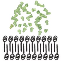 40pcs 낚시 후크 스톱 후크 보일리 스토퍼 20pcs 스레드 보일리 미끼 나사 낚시 후크 블록 비즈 낚시 터미널 태클, y12040w