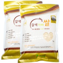 지구마을 2022년 햅쌀 국내산 야생 가바쌀 가바백미, 2팩, 1kg