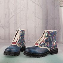 여성니트부츠 여성 겨울 워커 기모앵클 통굽 가죽 부츠 036