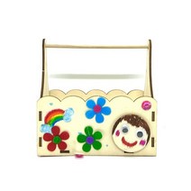 나무정리함 소품정리함 우드 나무공예 연필꽃이 수납함 정리함 만들기 반제품 세트, 1세트