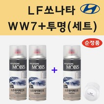 순정품 현대 LF쏘나타 WW7 아이스화이트 (2개세트) 스프레이 페인트   투명스프레이