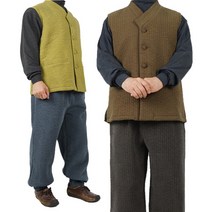 단아한의 생활한복 개량한복 남자 남성 남자한복 남성한복 한복조끼 조끼 겨울 겨울한복 한복 기모/동영누빔조끼