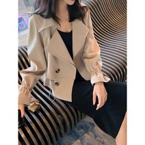 패션고리 여성 카라넥 긴소매 단추 밴딩 자켓 W814