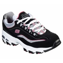 스케쳐스 딜라이트 여성 Skechers Dlites Black Pink Shoes Sport Comfort Casual Memory Foam 11860