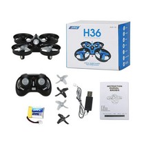 JJRC-H36 RC 마이크로 쿼드콥터 미니 드론 헤드리스 모드 2.4G 6 축 원 키 리턴 헬리콥터 Vs H8 최고의 완구, H36 Gray 1bat