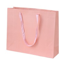 종이가방 코팅 연핑크 무지 고급 종이 쇼핑백 (50장), (왕소_41x31 12)_(50장)