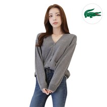 라코스테 라코스테 베이직 릴렉스핏 브이넥 여성 가디건 그레이 (AF2408-1VQ)