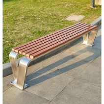 포토존벤치 스틸 옥외용 카페 테라스 공원 정원 벤치, 150x40x45cm아크