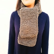 [대바늘 diy] 왕초보 목도리뜨기/ 뜨개질 입문 목도리 만들기 도안, 13인디핑크