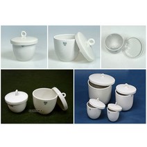SAMHWA 자재 도가니 중형 150ml / 삼화세라믹 도자기 Porcelain Crucible with Cover