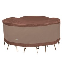 Duck Covers Ultimate 방수 원형 파티오 테이블 및 의자 세트 커버 269.2cm(106인치) 345437