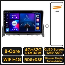 메르세데스 벤츠 C 클래스 3 W204 S204 2006 2011 용 안드로이드 11 자동차 라디오 스테레오 멀티미디어 네비게이션 GPS 비디오 플레이어 카플레이 DSP, T1 (4G 32G) Tool
