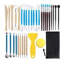 폴리머 클레이 DIY 도구 도자기 조각 키트 스무딩 왁스 세라믹 플라스틱 셰이퍼 모델링 금형, 23 33pcs set