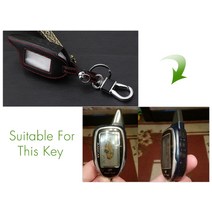 M7/M8/M9 가죽 케이스 Scher-칸 Magicar 7/8/9/10/11/12 101 LCD 양방향 자동차 경보 시스템 키 커버, [01] Black