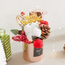 스노우베리메탈화분set 18cmP 크리스마스 화분 TRFAHM