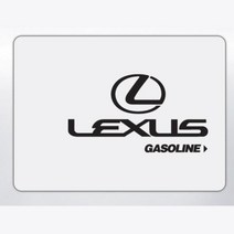 렉서스 레드 옐로우 주유구 데칼 스티커 커버 접착, LPG, 그레이