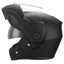 [베온헬멧] DAYU 오토바이 헬멧 시스템 헬멧 오픈 페이스 풀 페이스 헬멧 듀얼 썬 바이저, A무광 블랙