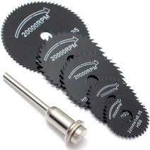 우드커팅 드릴링 목재 6pcs 미니 hss 원형 톱날 회전 도구 dremel 금속 커터 전동 공구 나무 절단 디스크 드릴 맨드릴 컷오프 22-44mm, jd27-6pcs
