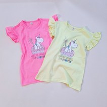 S/S 여아 데일리 형광유니콘 프릴원피스국내생산TN02