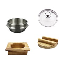 국산 통3중 스텐 뚝배기 인덕션 계란찜 전골 찌개 삼계탕 밥솥 솥밥 내열 냄비, 통3중 스텐 뚝배기-1호