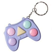 미니 기억력테스트 키링게임기 휴대용 고리, 1기억력게임-라일락