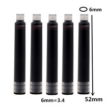 Jinhao 65 블랙 실버 색상 비즈니스 사무실 만년필학생 학교 문구 용품 잉크 캘리그라피 펜, 08 5pcs Ink Black, 01 EF