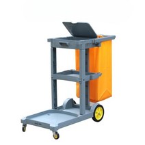 청소 도구함 트롤리 다기능 린넨 호텔 룸 서비스 카트, B세트(커버 포함) 차오바오 브랜드