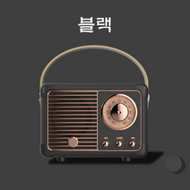 휴대용 블루투스 오디오 스피커 미니 빈티지 오디오 TF USB 음향 카세트 라디오, 블랙