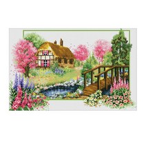 QDY 각인 된 십자수 장비 사계절 풍광 Handmade Needlecraft 11 조사, 봄